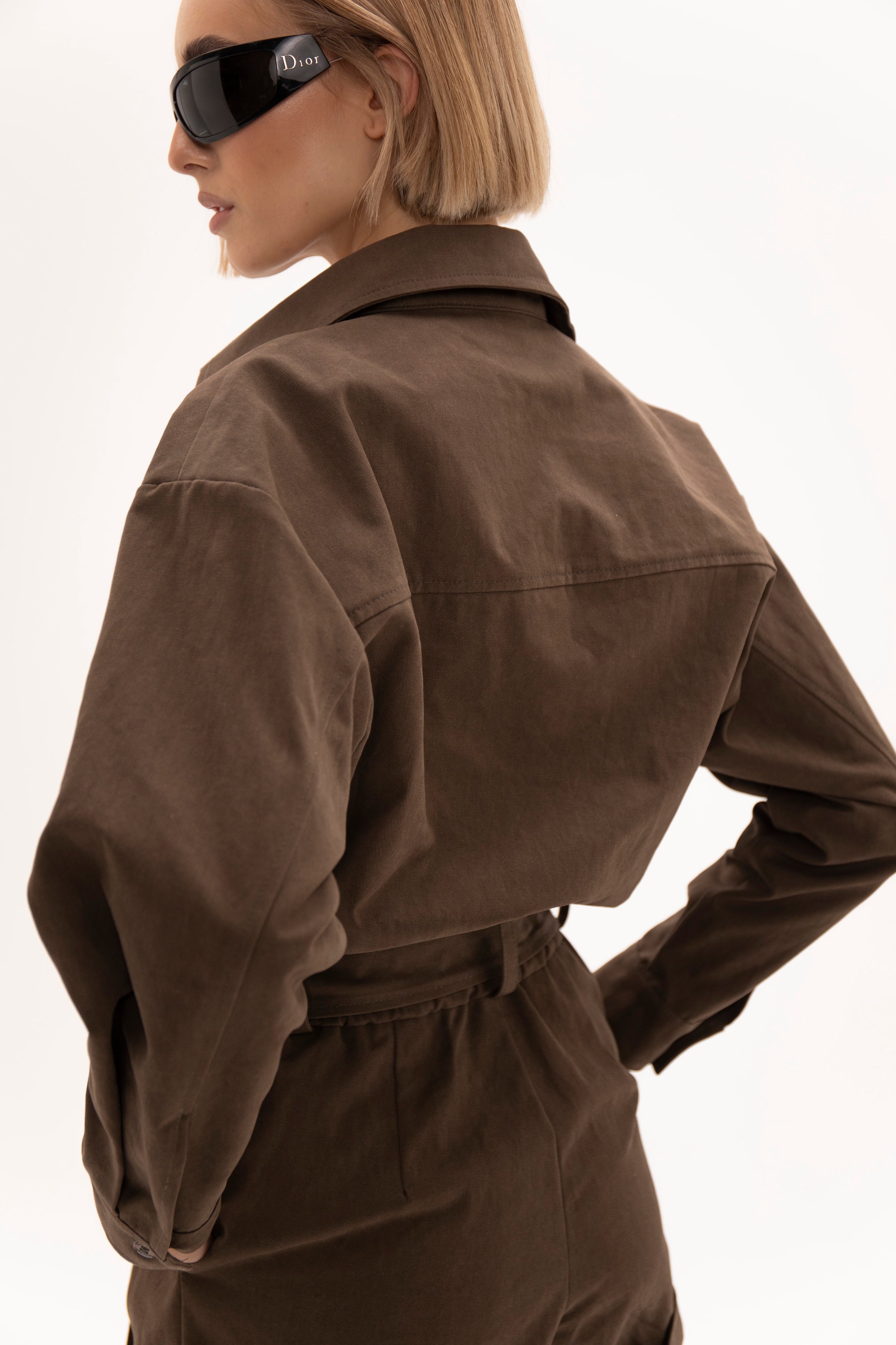 Open Form Jumpsuit Chocolate