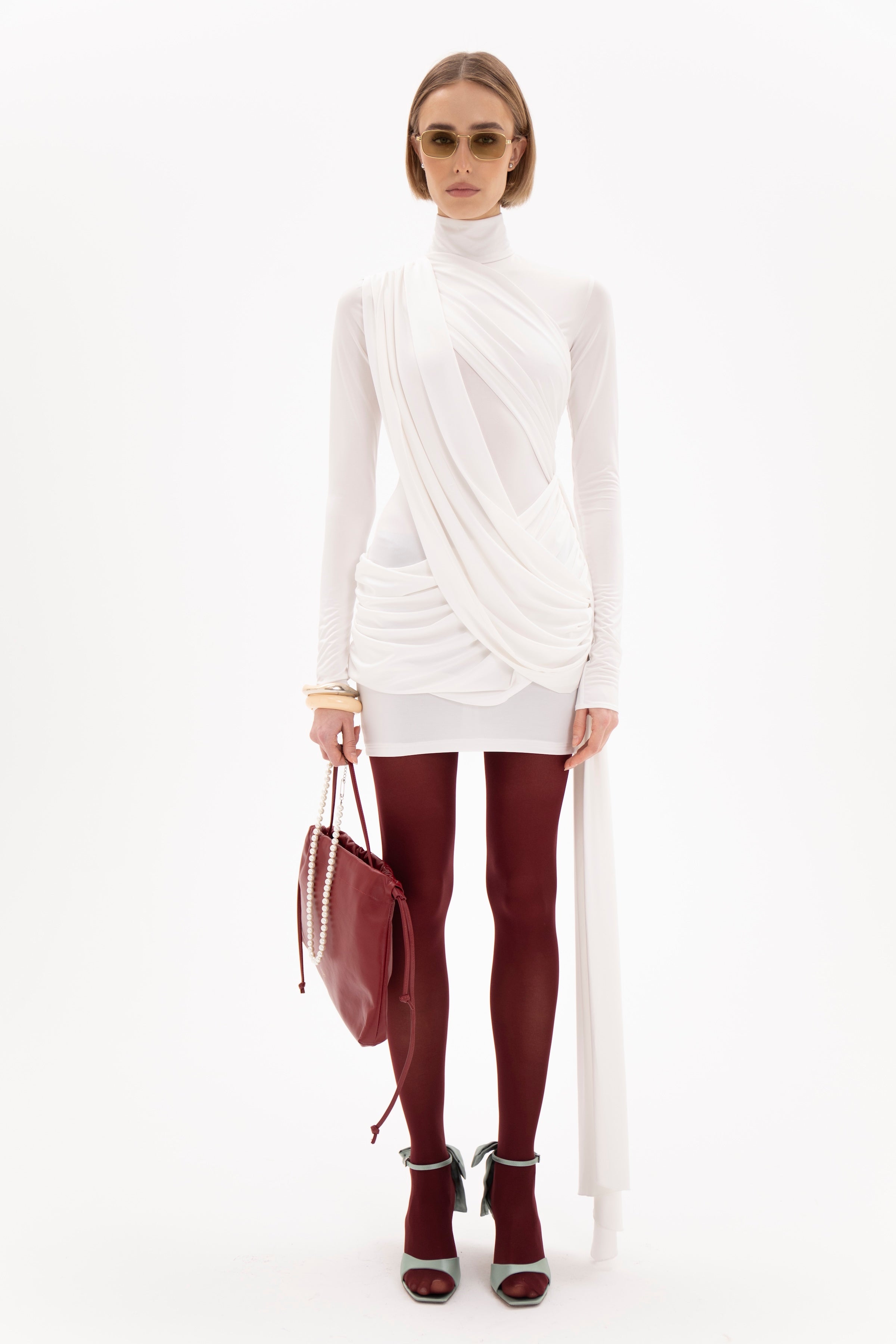 Jade Dress White