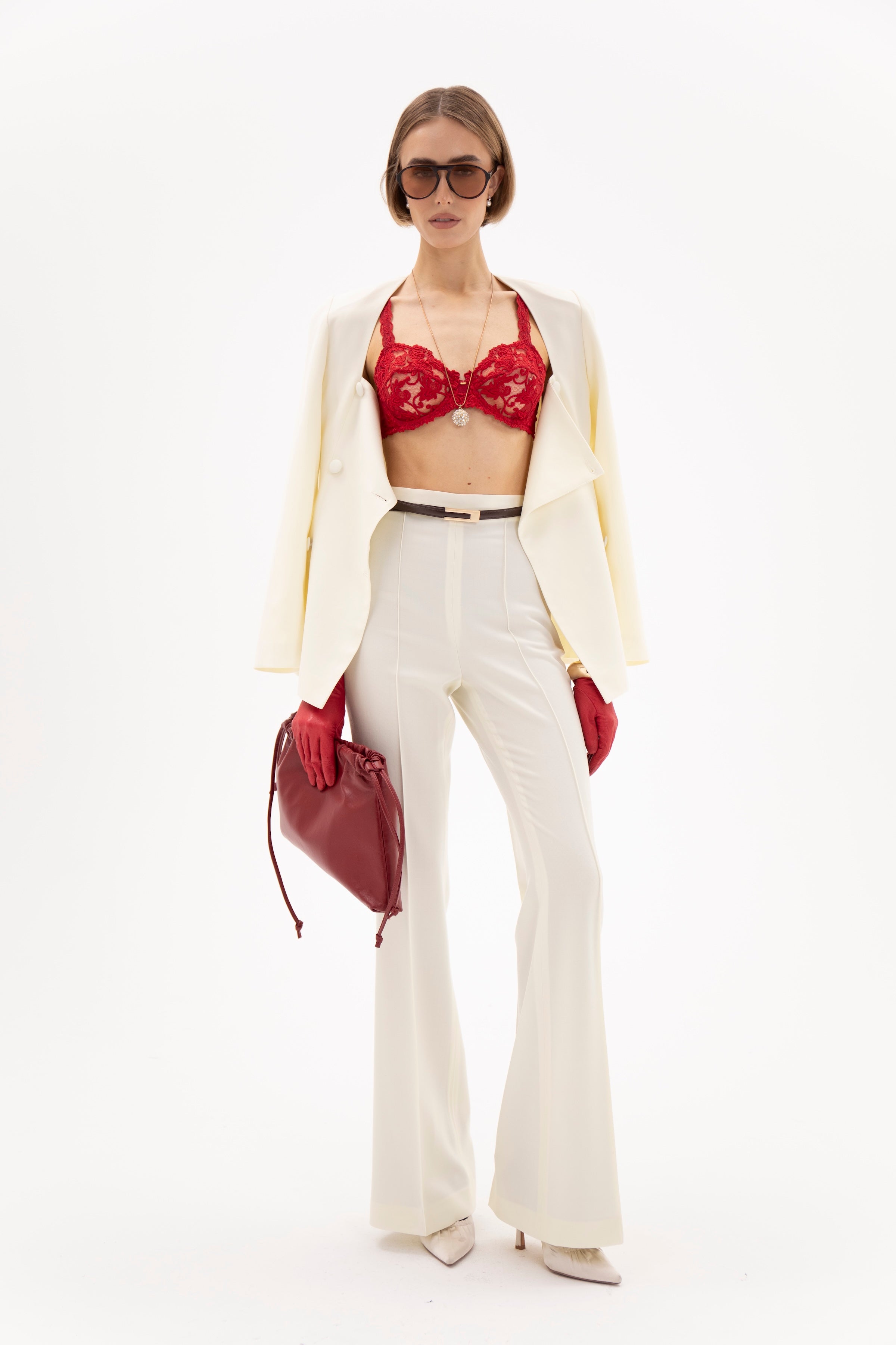 Marcella Trousers White