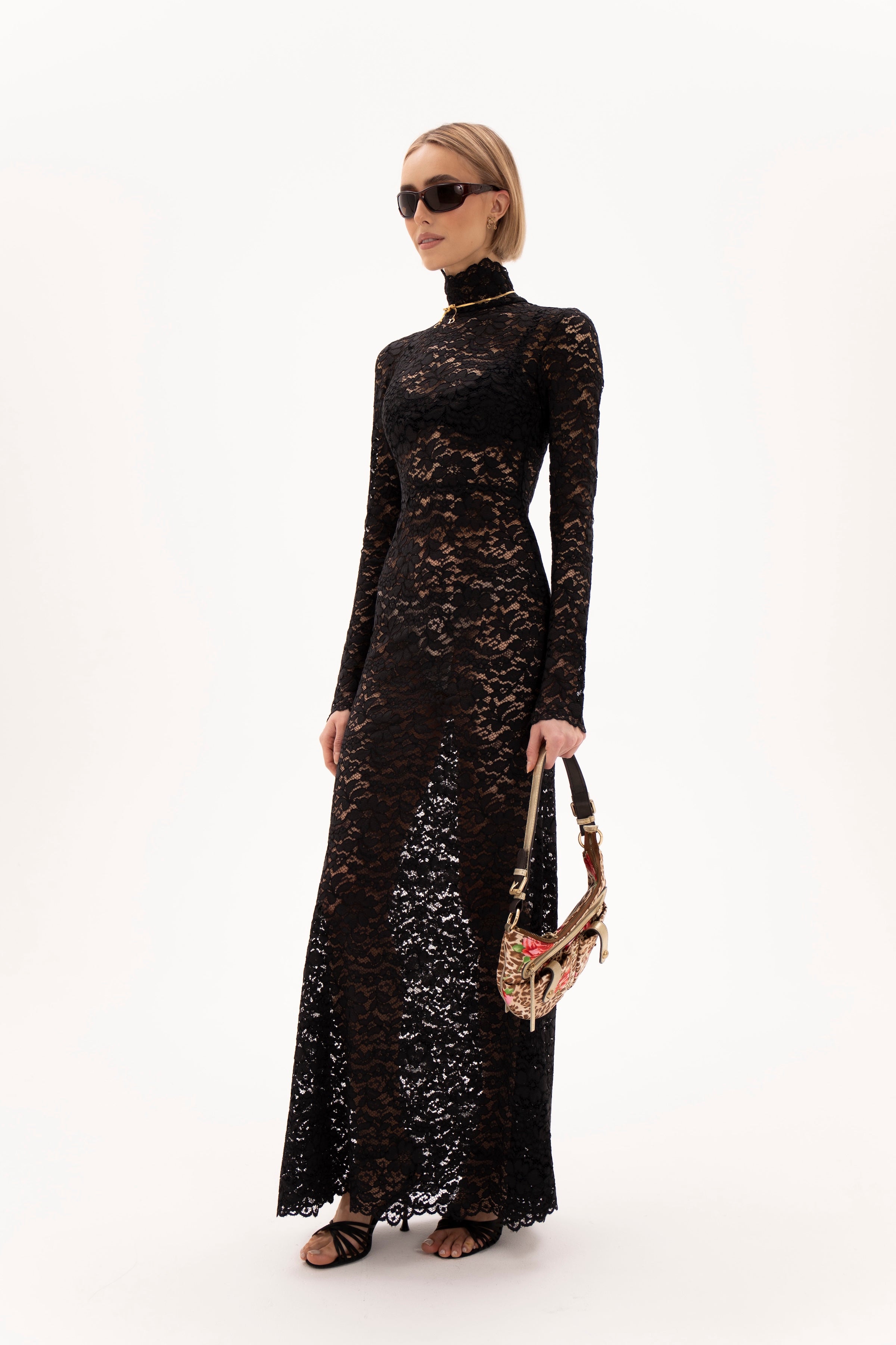 Lace Hour Dress Black