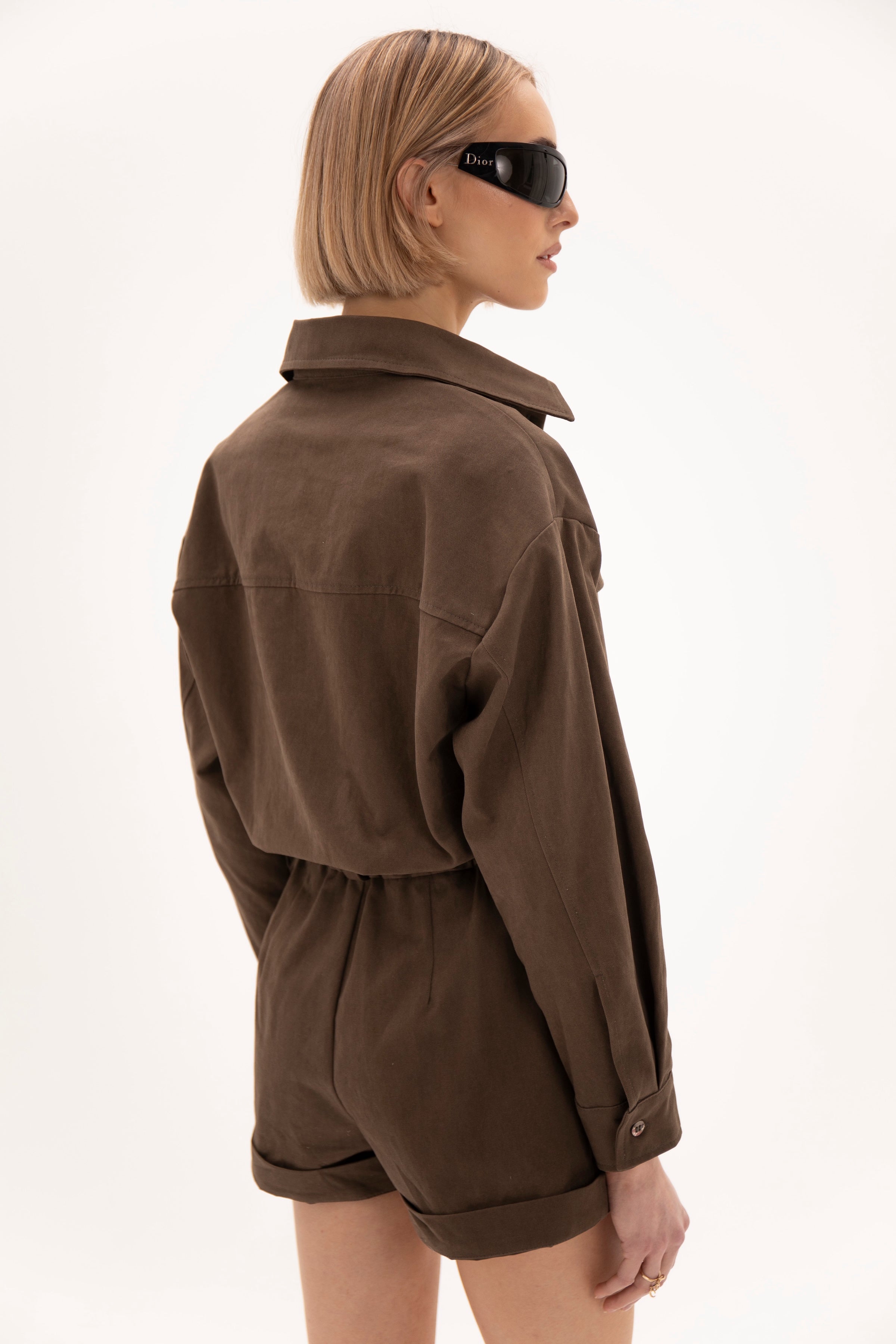 Open Form Jumpsuit Chocolate