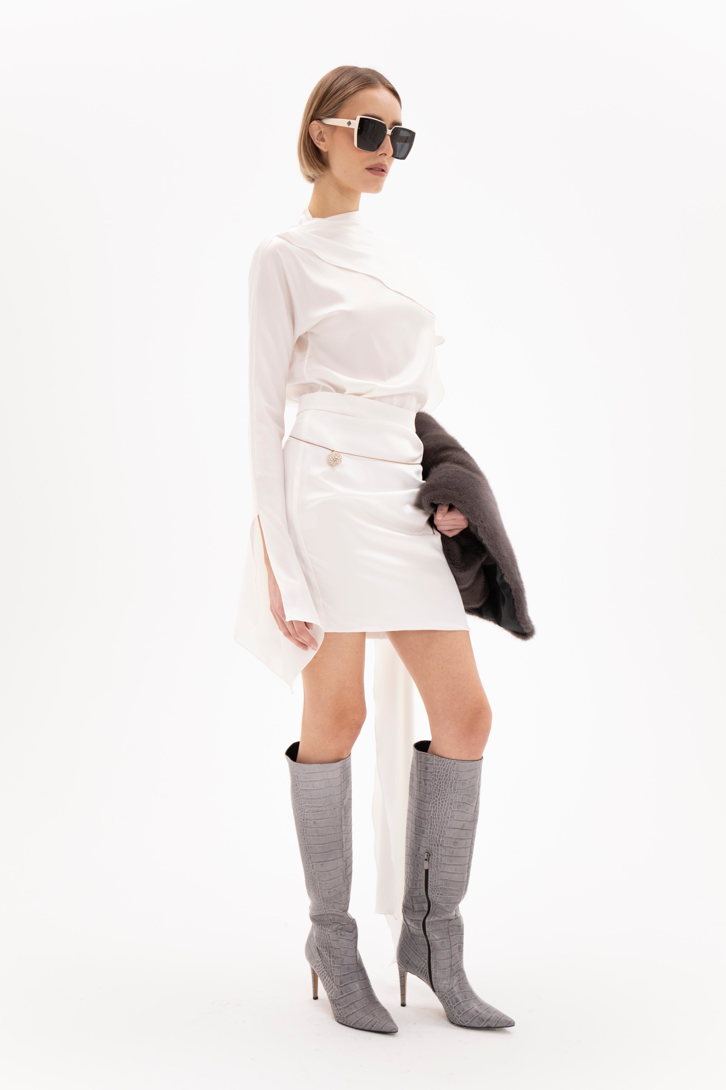 Olea Dress White