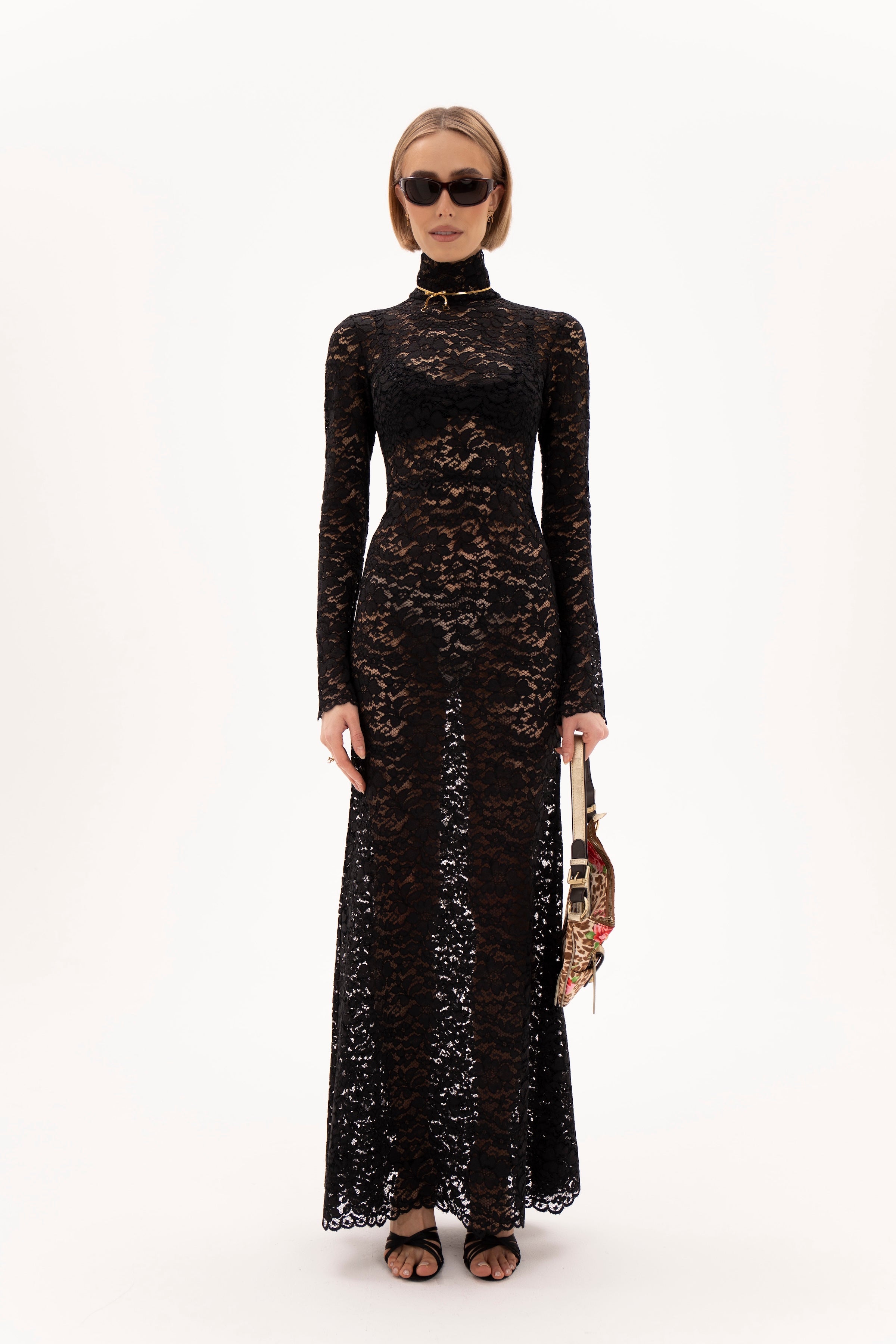 Lace Hour Dress Black