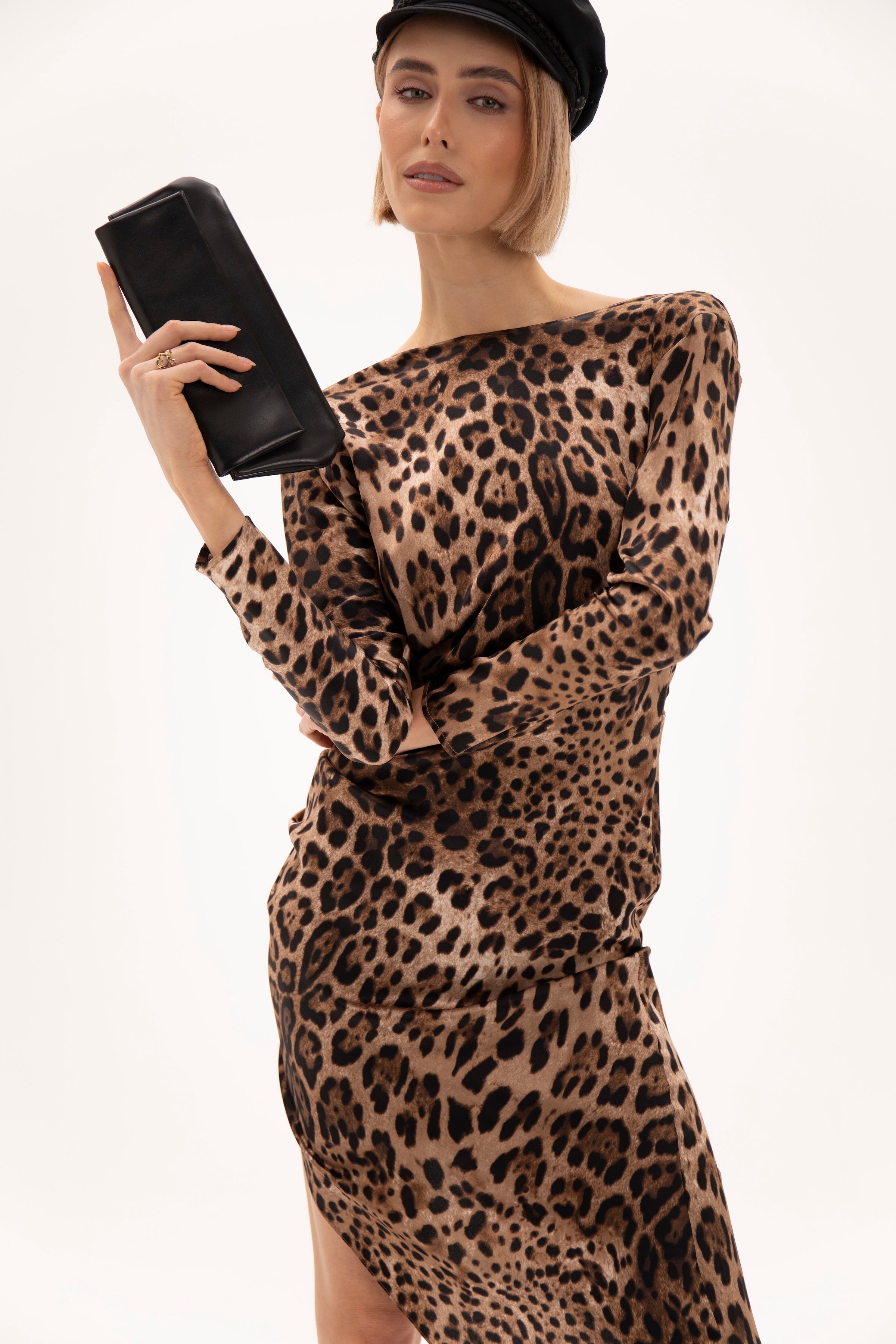 Bare Silk Hour Dress Panthere