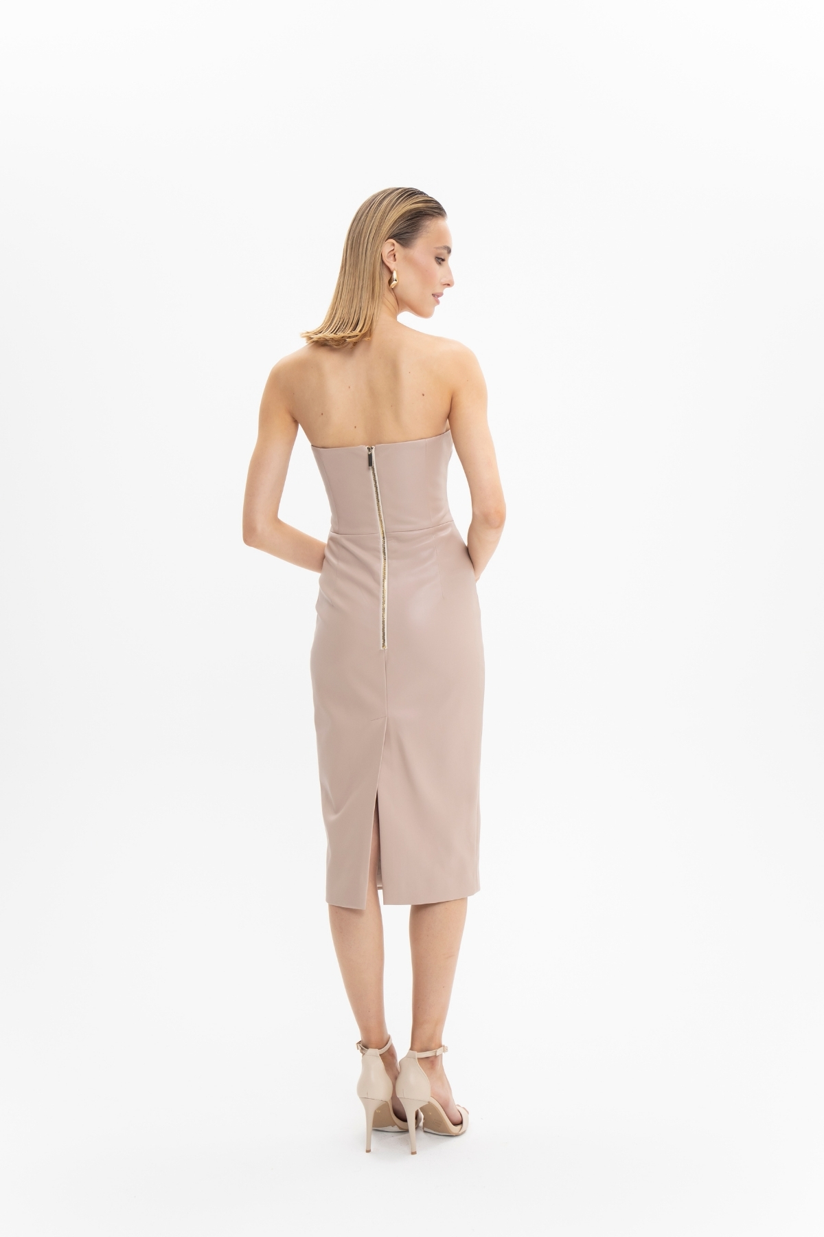 Kylie Dress Beige - Image 5
