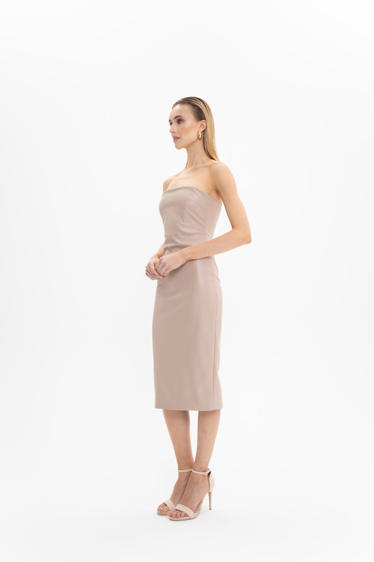 Kylie Dress Beige - Image 6