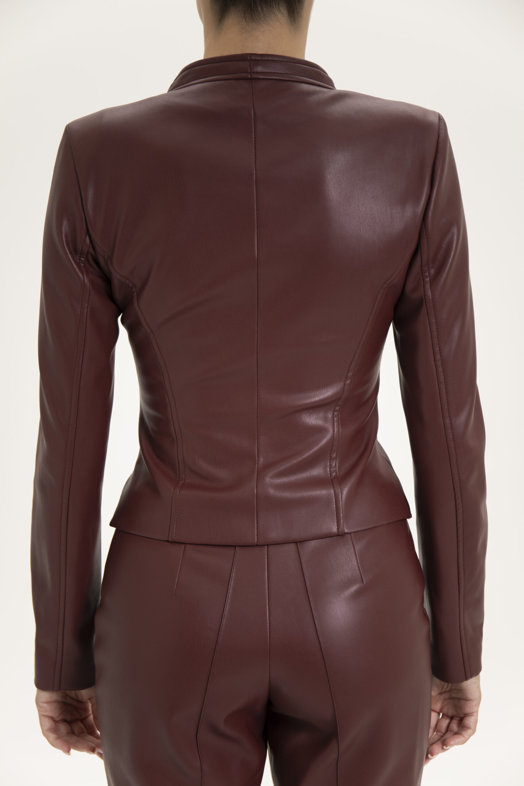 Ivory Corset Blazer Burgundy - immagine 7