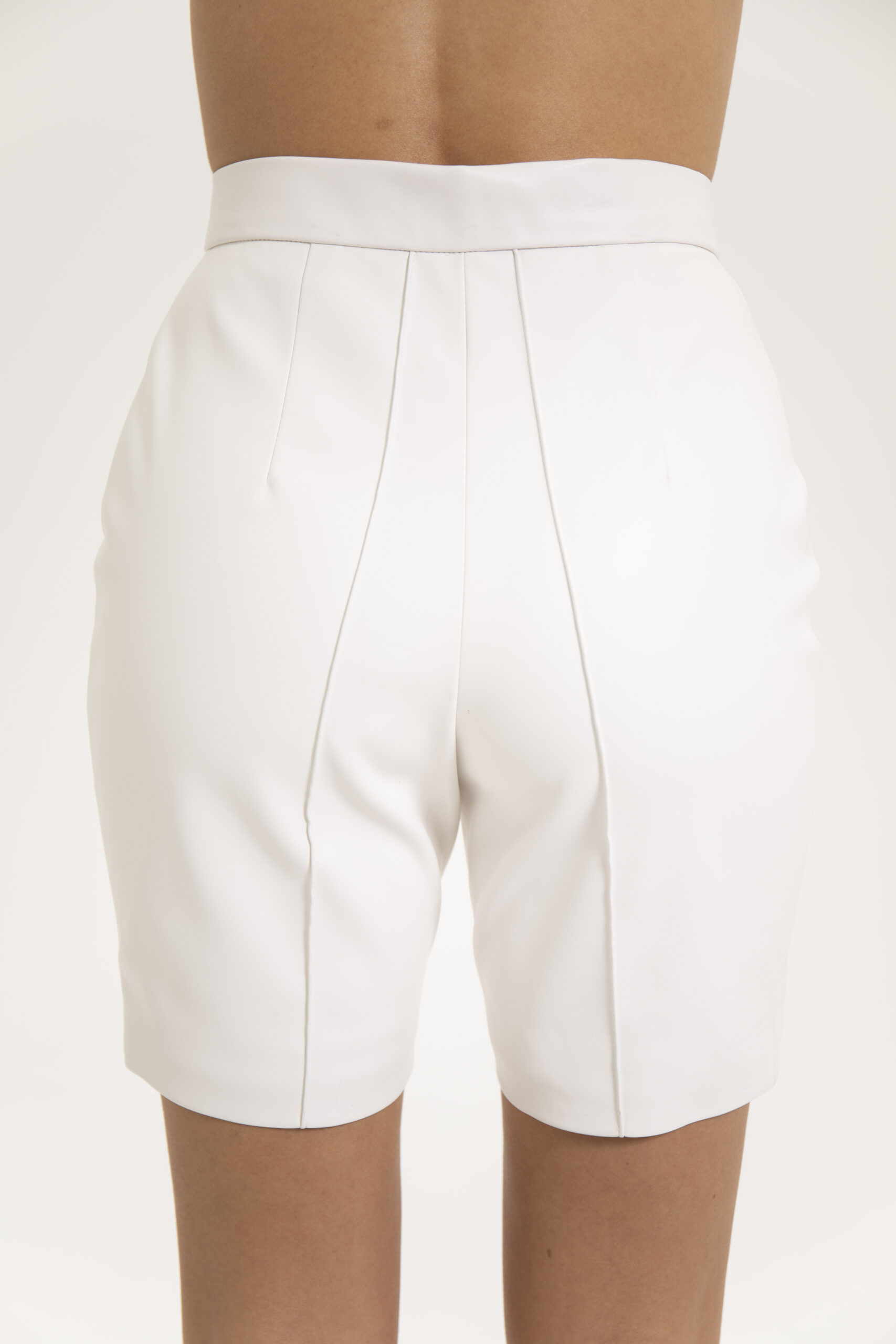 Ivory Tailored Shorts White - Image 4