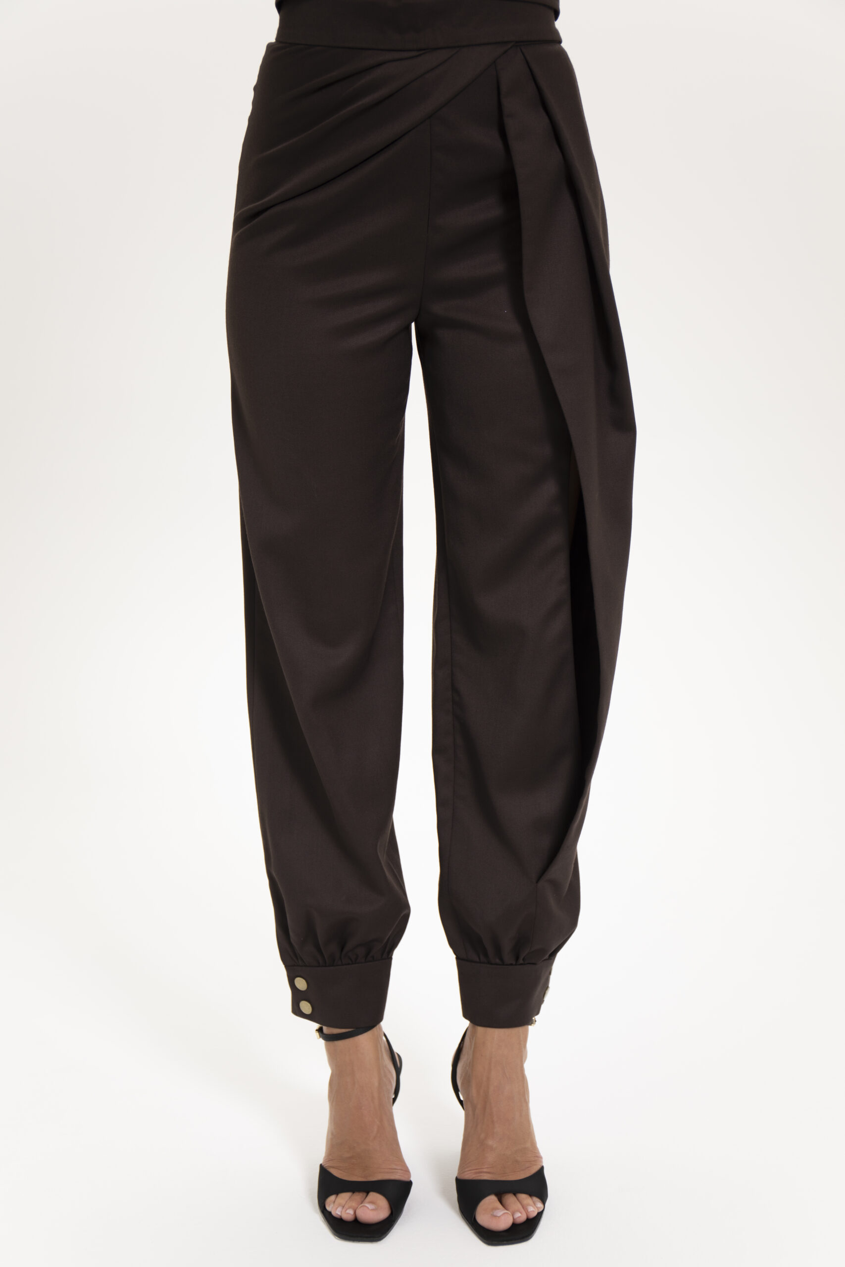 Noir Slit Trousers Chocolate - Image 5
