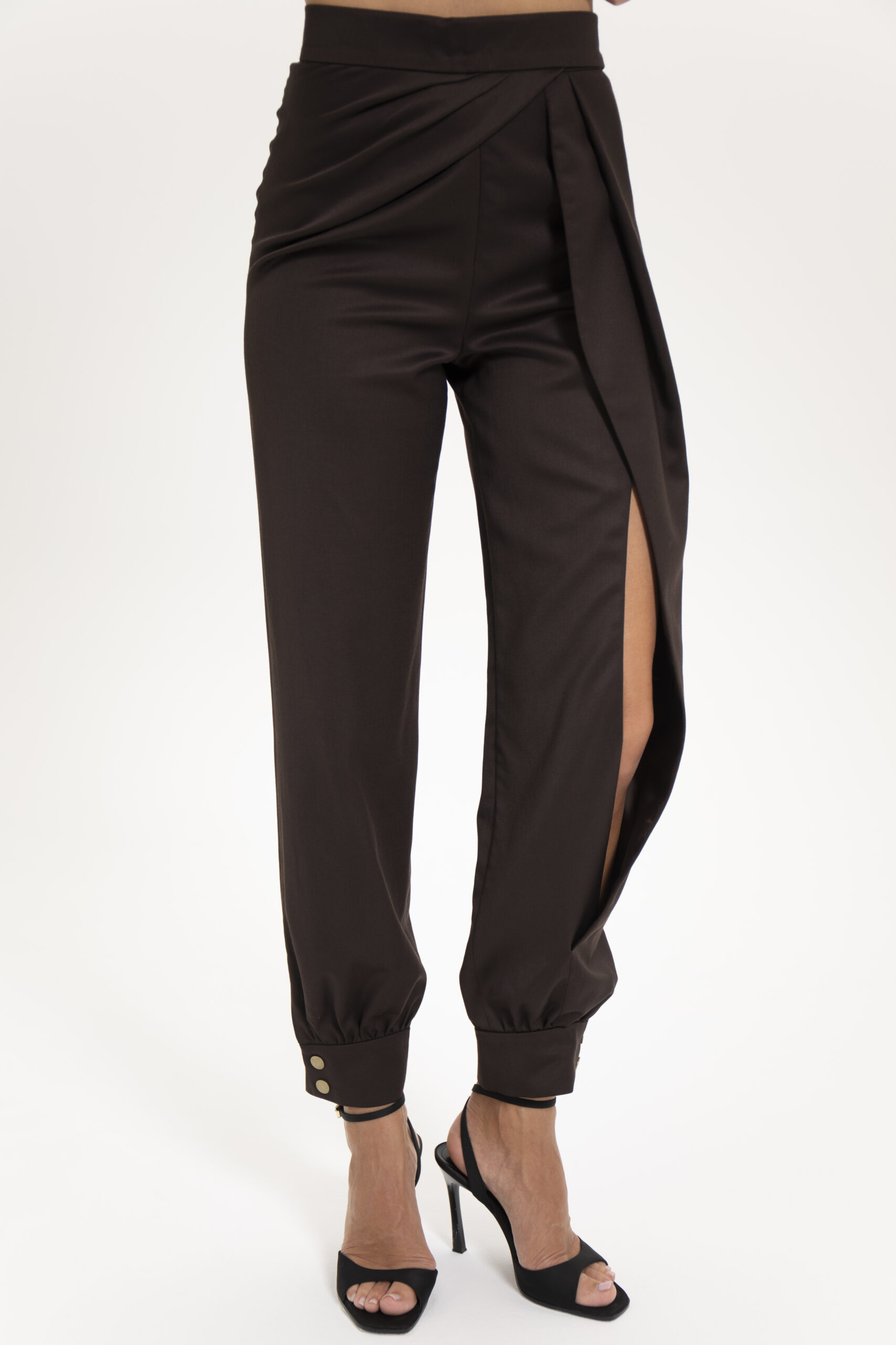 Noir Slit Trousers Chocolate
