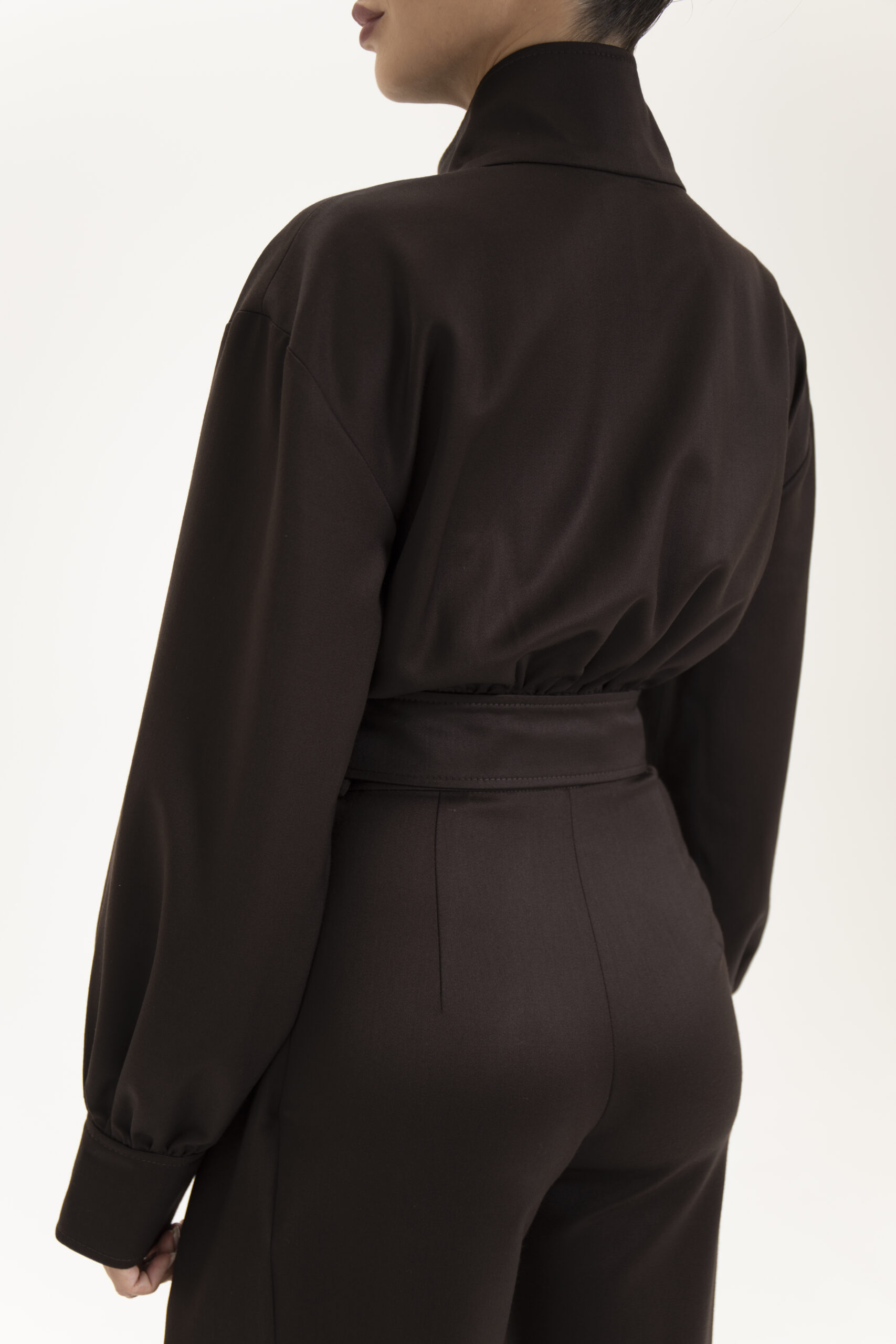 Military Chic Jacket Chocolate - Image 6