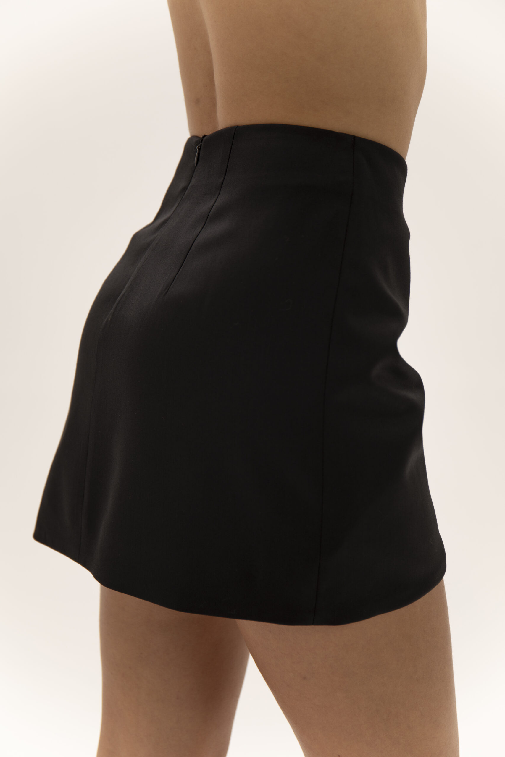 Noir Draped Mini Skirt Black - immagine 6